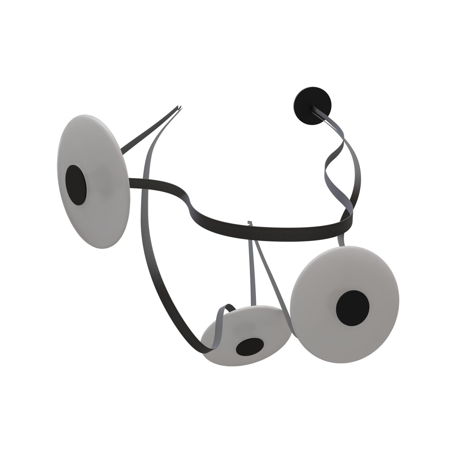 Fremont LED 8.5 inch Black Belt Chandelier Ceiling Light