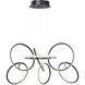 Ringer LED 32 inch Black and Polished Chrome Single Pendant Ceiling Light