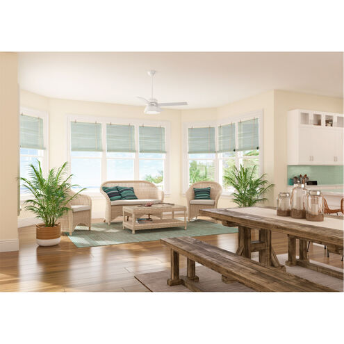 Loki 52 inch Fresh White with Fresh White/Natural Wood Blades Ceiling Fan