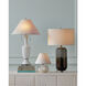 Lewes 30.25 inch 150 watt Gray and Clear and Polished Nickel Table Lamp Portable Light