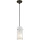 Glassn Glass Cylinder 1 Light 4.75 inch Pendant