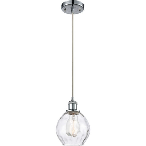 Ballston Small Waverly LED 6 inch Polished Chrome Mini Pendant Ceiling Light in Silver, Ballston