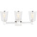 C&M by Chapman & Myers Alessa 3 Light 22.13 inch Polished Nickel Bath Vanity Wall Sconce Wall Light