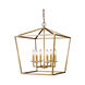 Kennedy 6 Light 20 inch Antique Gold Foyer Pendant Ceiling Light