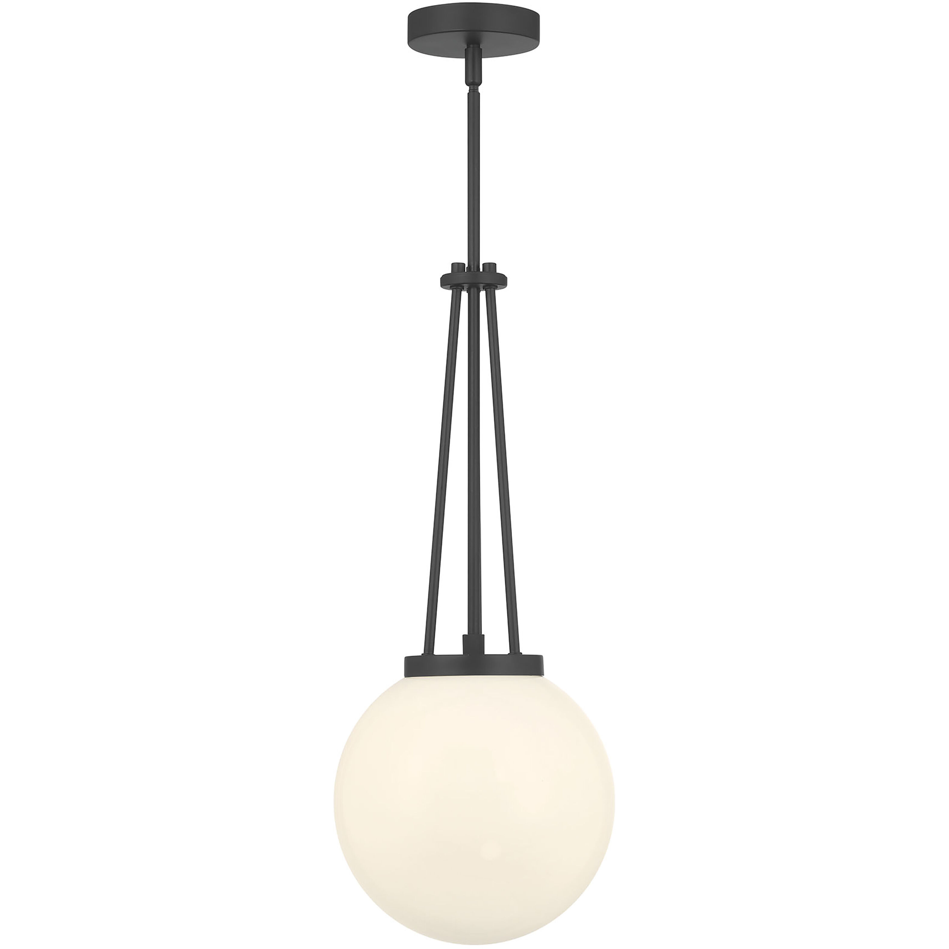 Vellin 1 Light 10 inch Matte Black Pendant Ceiling Light