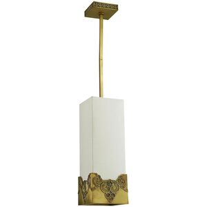 Iris 4 Light 8.5 inch Antique Brass Pendant Ceiling Light