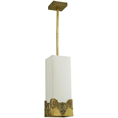 Iris 4 Light 8.5 inch Antique Brass Pendant Ceiling Light