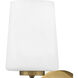 Kline LED 6.75 inch Heritage Brass Bath Light Wall Light