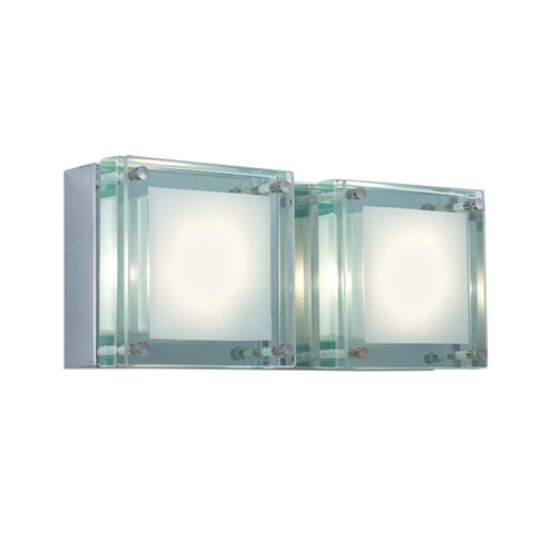Quattro 2 Light 11 inch Chrome Wall Sconce Wall Light