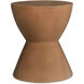 Hourglass 18 inch Orange Garden Stool, Outdoor