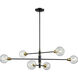 Ocean Drive 6 Light 39 inch Venetian Brass Linear Pendant Ceiling Light in Venetian Brass and Graphite