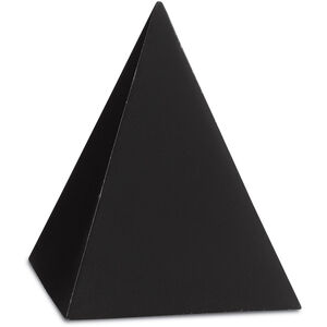 Black Black Concrete Pyramid Decorative Accent, Small