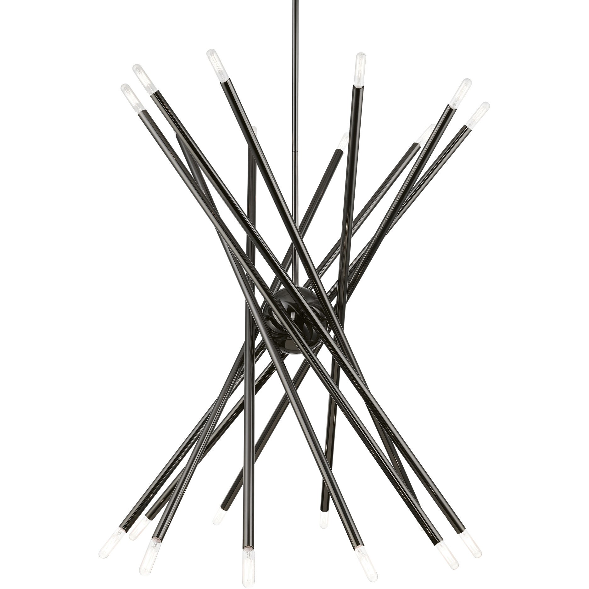 Soho 20 Light 38 inch Black Chrome Chandelier Ceiling Light, Large