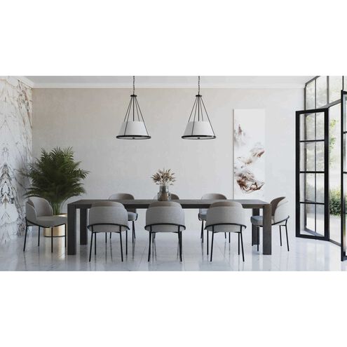 Saffert 3 Light 22 inch Matte Black Pendant Ceiling Light, Design Series