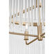 Drew & Jonathan Finley 4 Light 24 inch Satin Brass Chandelier Ceiling Light in LED