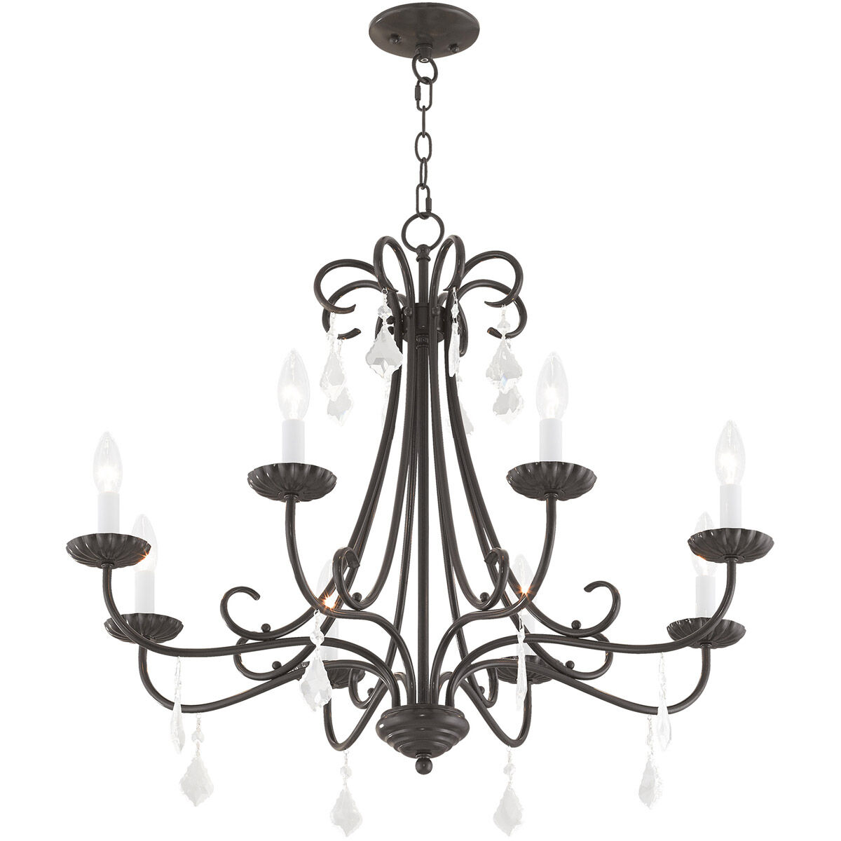 Daphne 8 Light 30 inch English Bronze Chandelier Ceiling Light