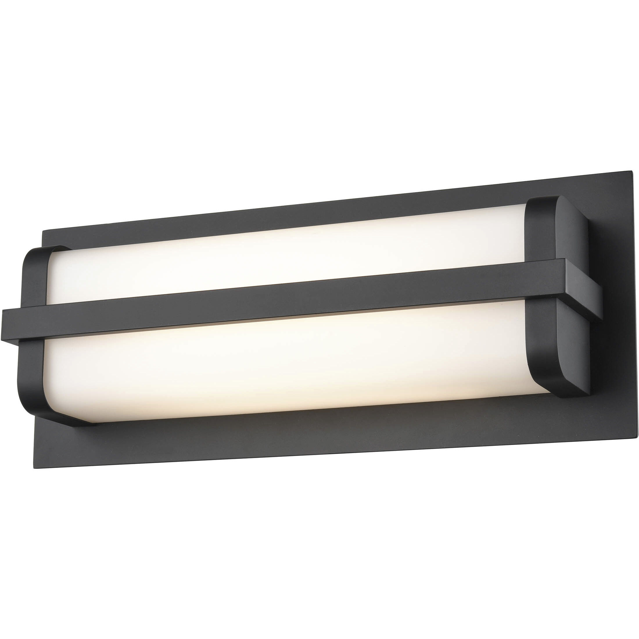 Amster LED 15.75 inch Powder Coated Black Outdoor Wall Sconce