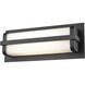 Amster LED 15.75 inch Powder Coated Black Outdoor Wall Sconce