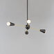 Lovell 4 Light 16 inch Black/Satin Brass Multi-Light Pendant Ceiling Light