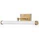 Regis LED 24.5 inch Heritage Brass with Gloss White Sconce Wall Light
