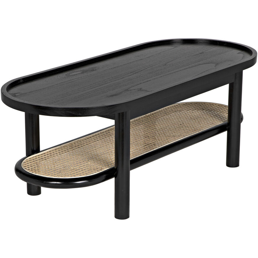 Amore 47 X 20 inch Charcoal Black Coffee Table