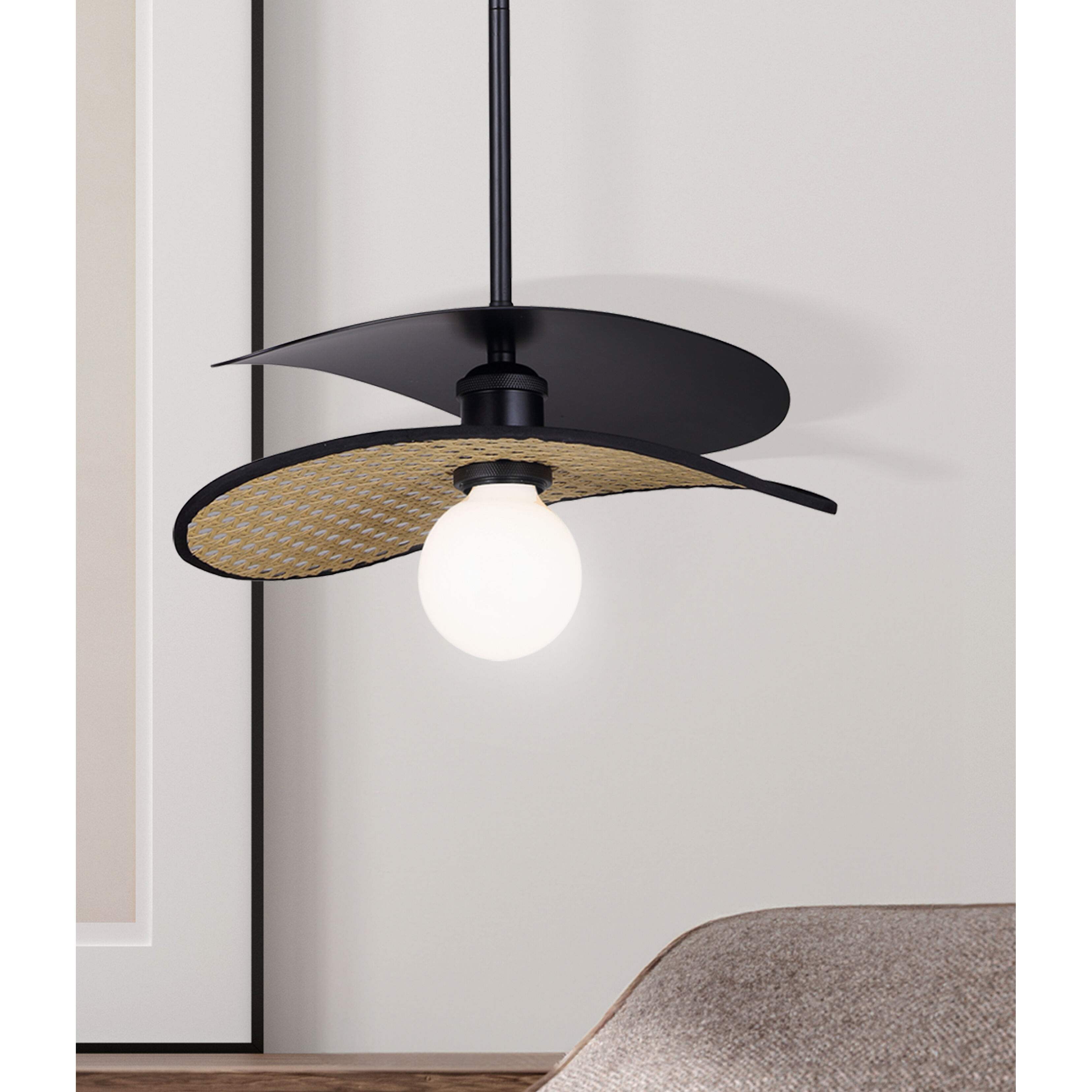 Elodie 1 Light 13.75 inch Pendant Ceiling Light in Matte Black