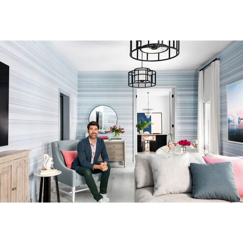 Hulton 5 Light 25 inch Matte Black Chandelier Ceiling Light, Brian Patrick Flynn