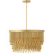 Lisa McDennon Bijou 6 Light 28.5 inch Deluxe Gold Chandelier Ceiling Light