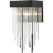Waterfall 1 Light 6 inch Satin Brushed Black Wall Sconce Wall Light