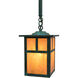 Mission 1 Light 6 inch Satin Black Pendant Ceiling Light in Frosted, T-Bar Overlay, T-Bar Overlay