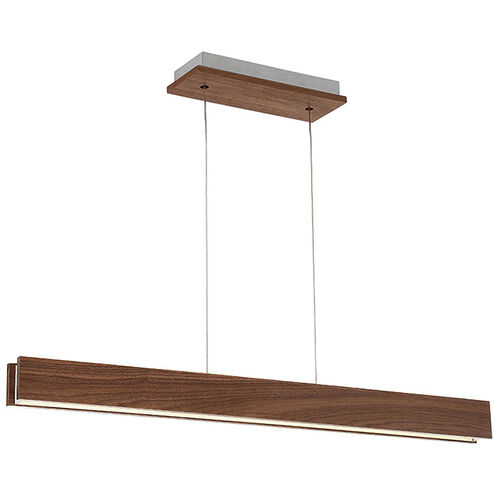 Drift Linear Pendant Ceiling Light in 38in., Dark Walnut