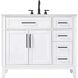 Virginia 42 X 35 inch White Bathroom Vanity Cabinet