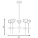 Bohemian LED 26 inch Bisque White Chandelier Ceiling Light