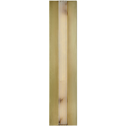 Kismet LED 5 inch Polished Nickel and Alabaster Bath Vanity Light Wall Light