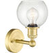 Athens Sconce Wall Light in Satin Gold, Seedy