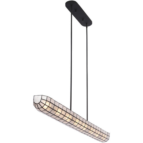 Sanibel Island Linear Ceiling Light in Matte Black