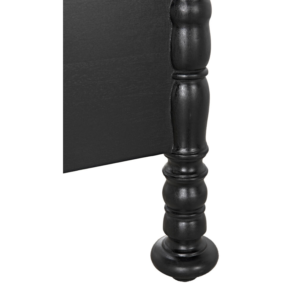 Bachelor Hand Rubbed Black Bed, Queen