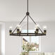 Lansdale 6 Light 25 inch Bronze with Antique Brass Accents Chandelier Ceiling Light