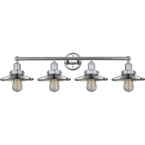 Railroad 4 Light 35 inch Polished Chrome Bath Vanity Light Wall Light