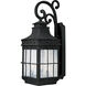Nantucket 3 Light 22.5 inch Country Forge Outdoor Wall Mount