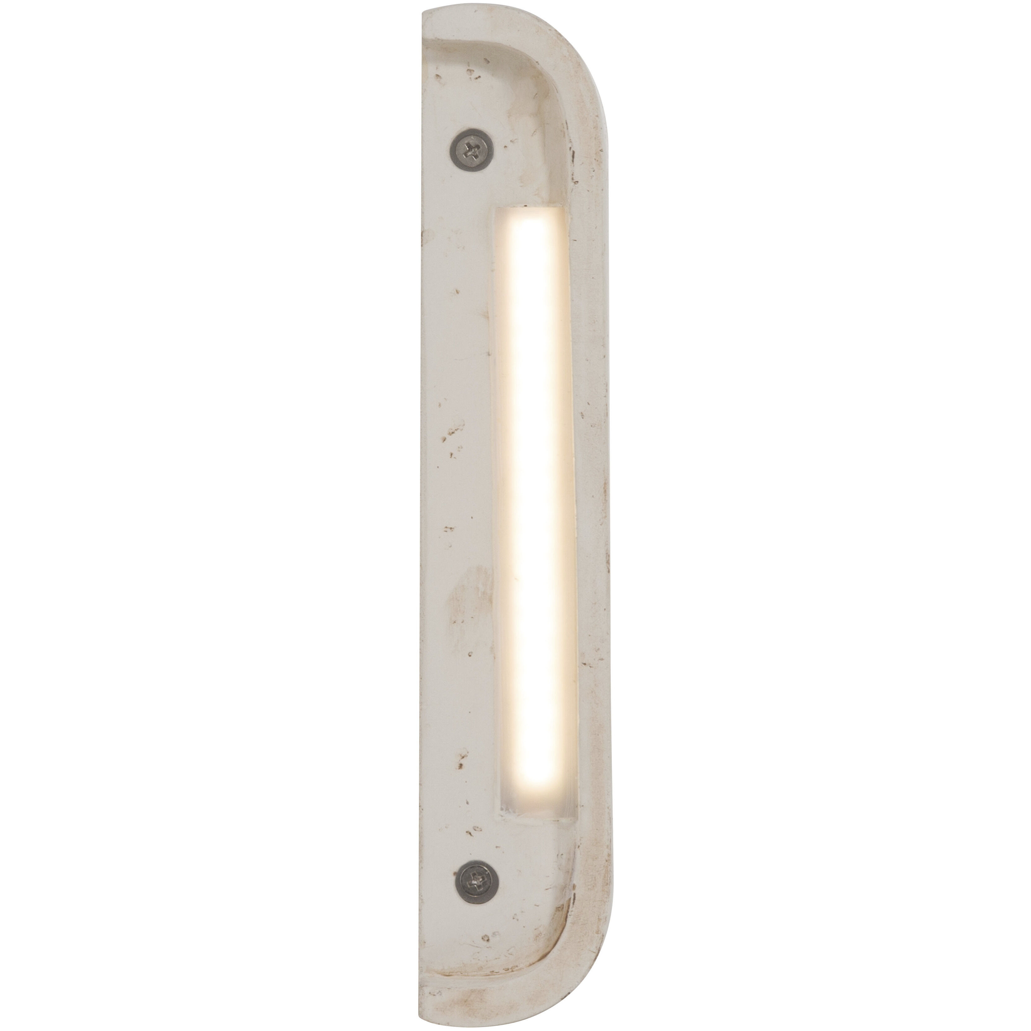 Stela 1 Light 6.25 inch White Travertine Outdoor Wall Light