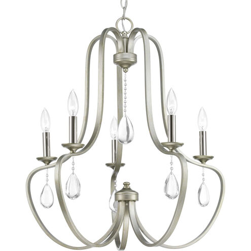 Anjoux 5 Light 25 inch Silver Ridge Chandelier Ceiling Light