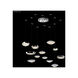 Galaxy LED 50 inch Silver Crystal Chandelier Ceiling Light