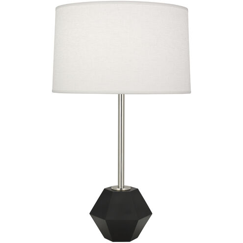 Marcel 27.38 inch 150 watt Polished Nickel Table Lamp Portable Light in Matte Black