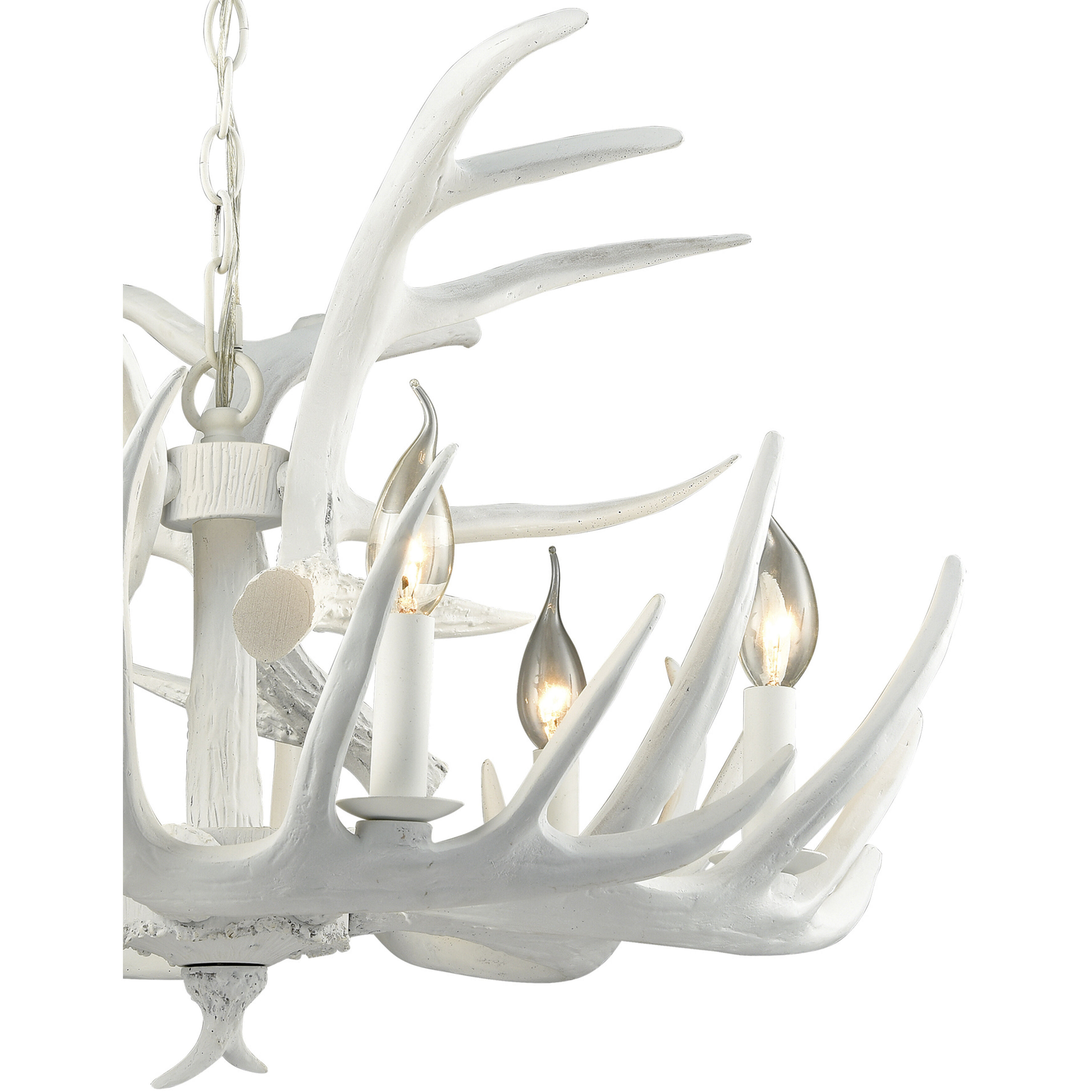 Big Sky 6 Light 25 inch White Chandelier Ceiling Light