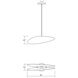 Papillons LED 16 inch Satin Black Pendant Ceiling Light in Satin White