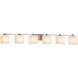 Fusion 6 Light 56.5 inch Brushed Nickel Bath Bar Wall Light in Oval, Incandescent, Opal Fusion