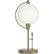 Pluto 19.3 inch 100 watt Soft Gold Table Lamp Portable Light in Opal