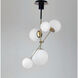 Vesper 5 Light 15 inch Satin Brass and Black Suspension Pendant Ceiling Light