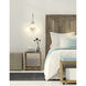 Charis Sconce Wall Light in Polished Nickel with Brushed Nickel